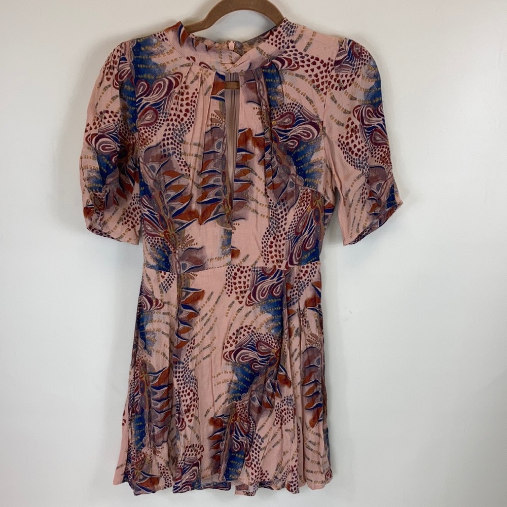 Women's Free People Glasgow Geo Mini Dress. Sz 6